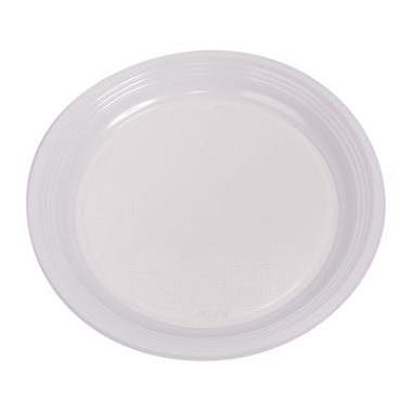 Bestek bord plastic wit 220mm