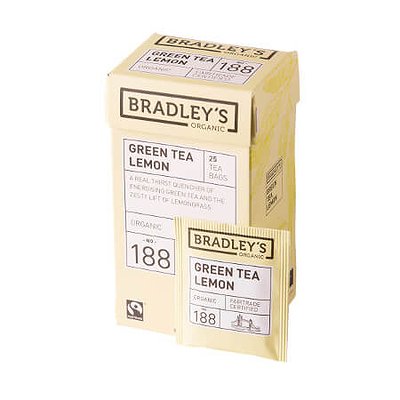 Bradley's Organic groene thee lemon envelop