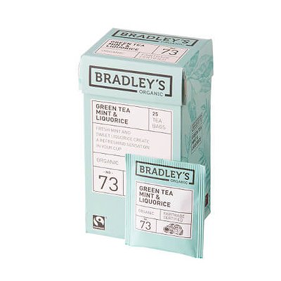 Bradley's Organic groene thee munt zoethout envelop