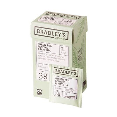 Bradley's Organic groene thee sencha matcha envelop