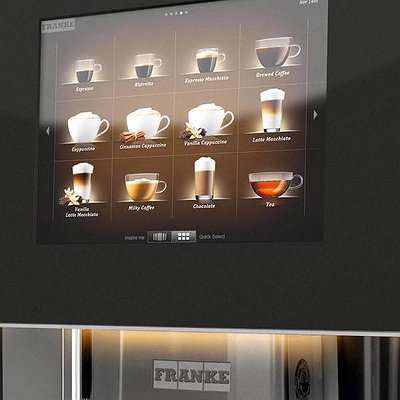 Franke A600 vol automatische koffieautomaat display touch screen