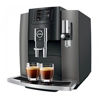 Koffieautomaat Jura E8 Dark Inox zijkant