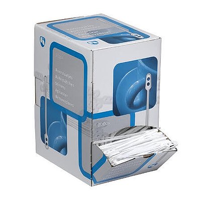 Plastic roerstaafjes wit dispenser